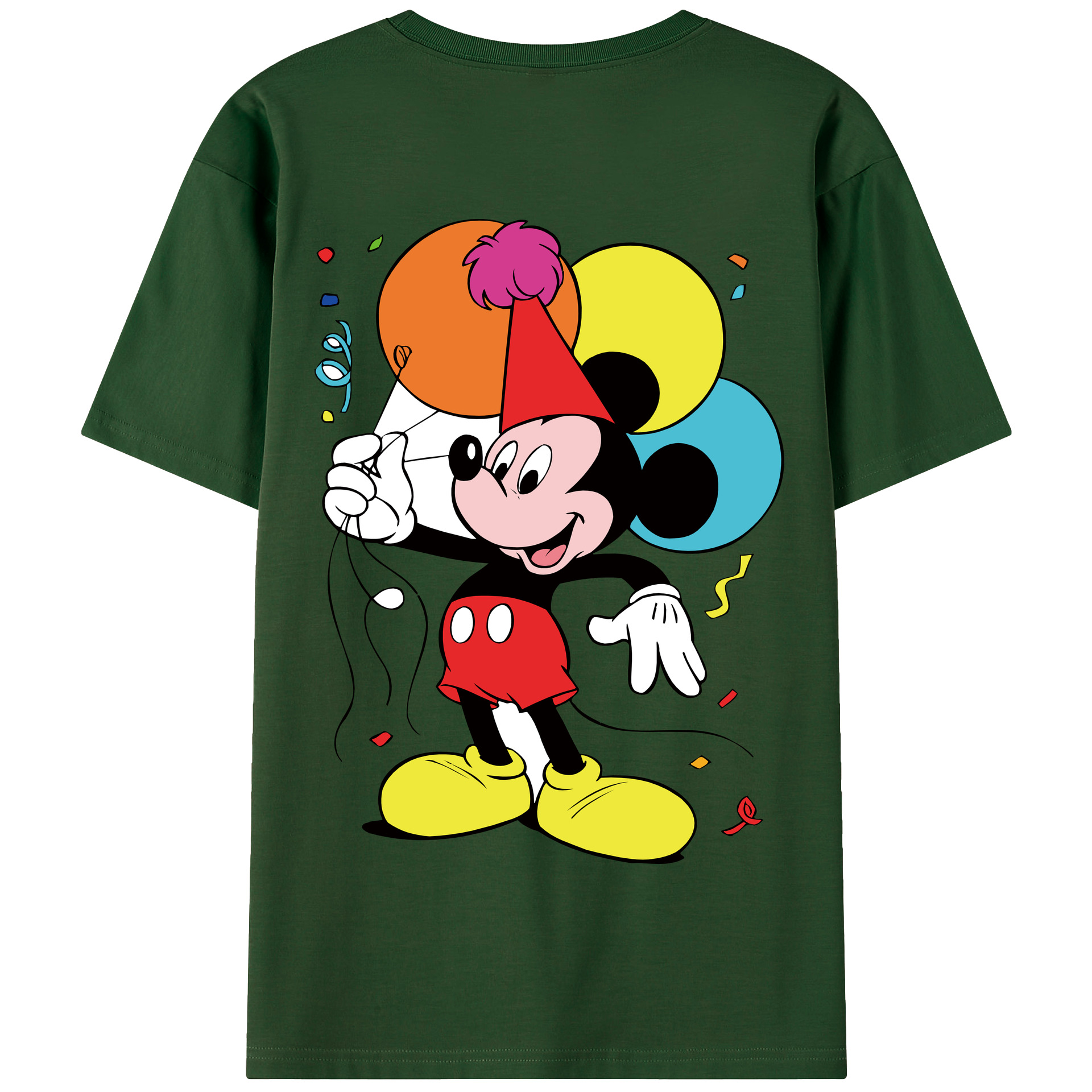 （画像用） ミッキーマウス Mickey Mouse 綿100％半袖Tシャツ（背面プリント）